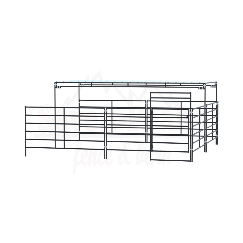 metal cattle corral panels with gate