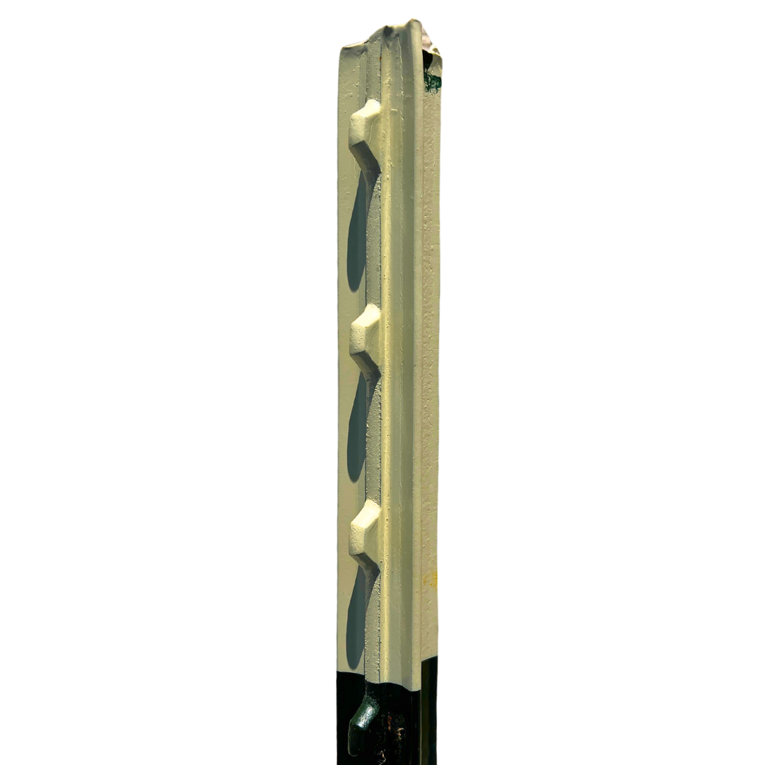 metal fence post isolated