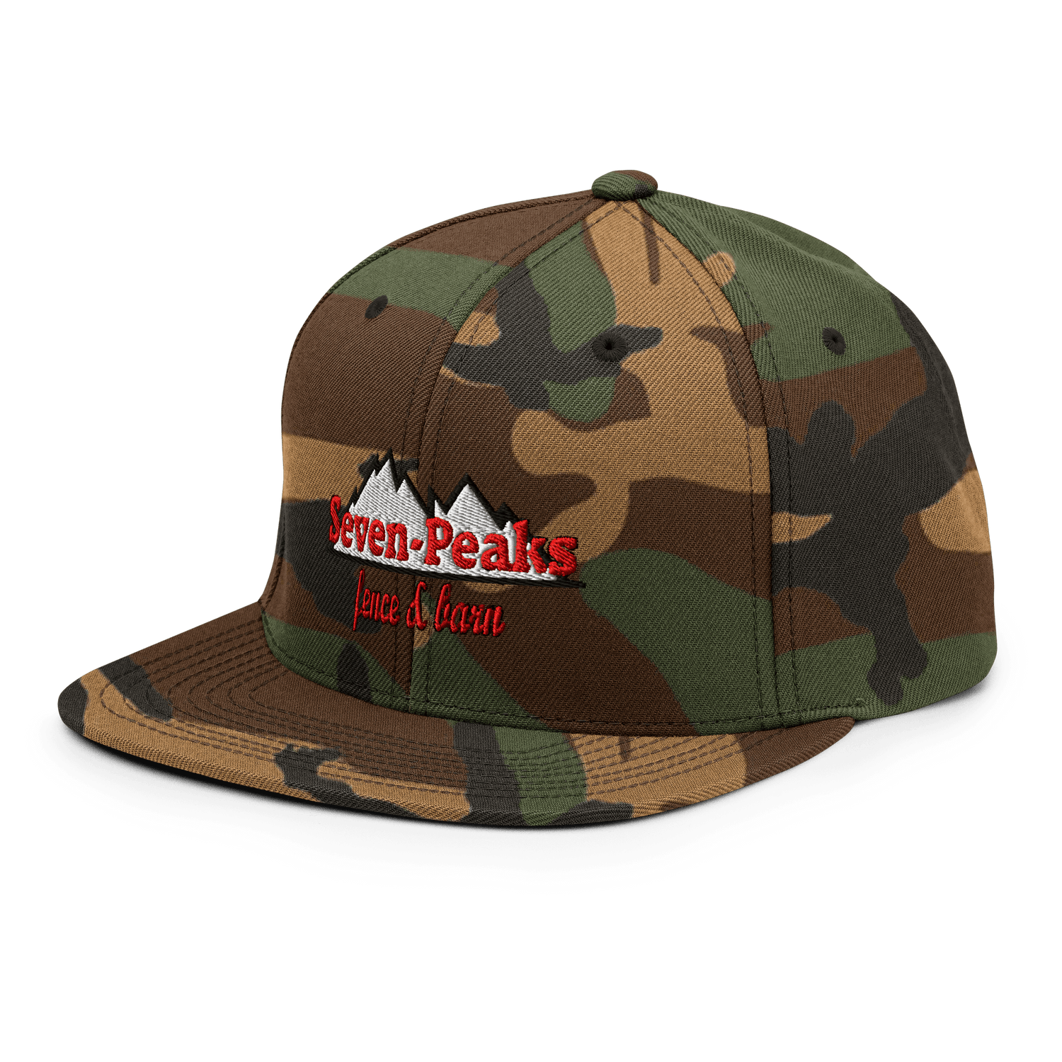 camo snapback hat seven peaks embroidery