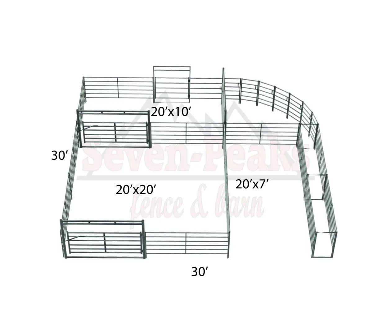 livestock corral layout plan with dimensions