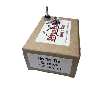 Box of Tin to Tin Screws 20 Count with logo