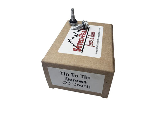 Box of Tin to Tin Screws 20 Count with logo