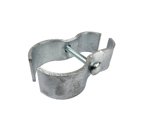 metal pipe clamp with bolt assembly