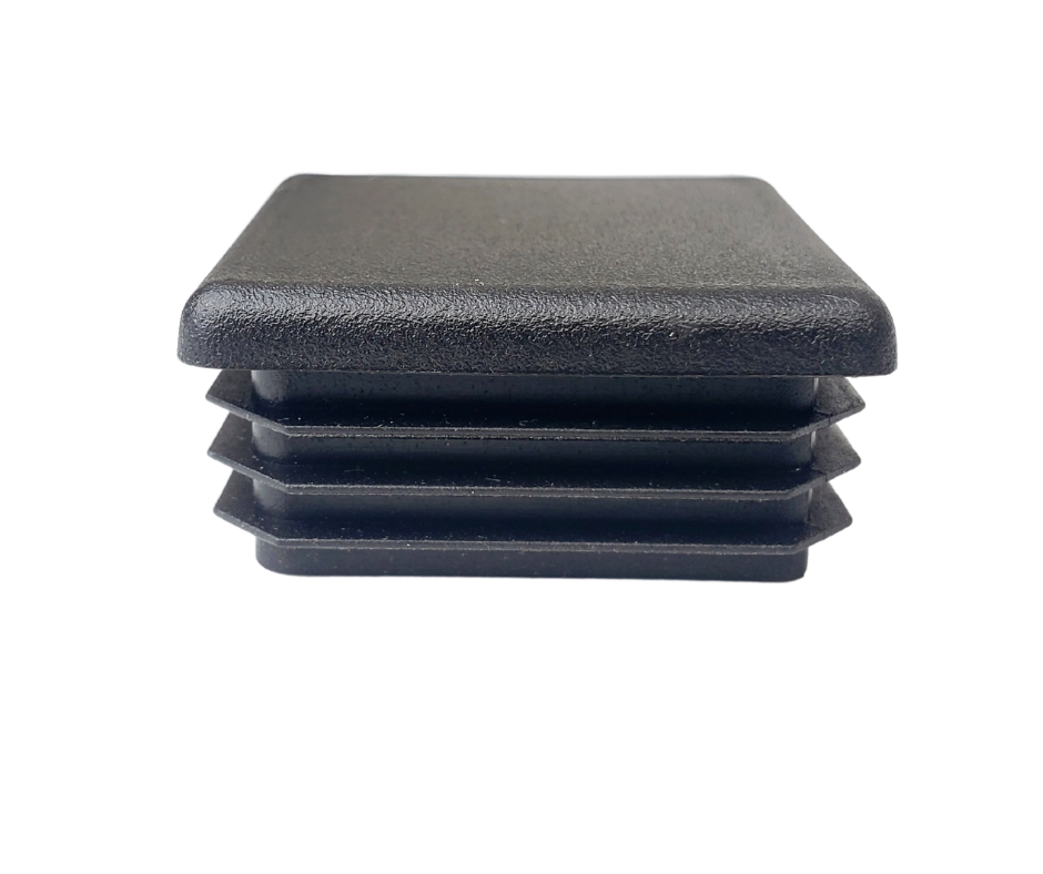 black square plastic end cap plug for tubing