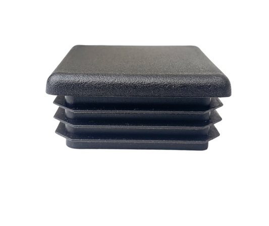 black square plastic end cap plug for tubing