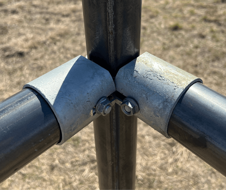 metal pipe joint connection outdoor structure