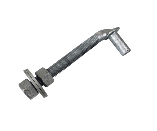 metal anchor bolt with nut and washer