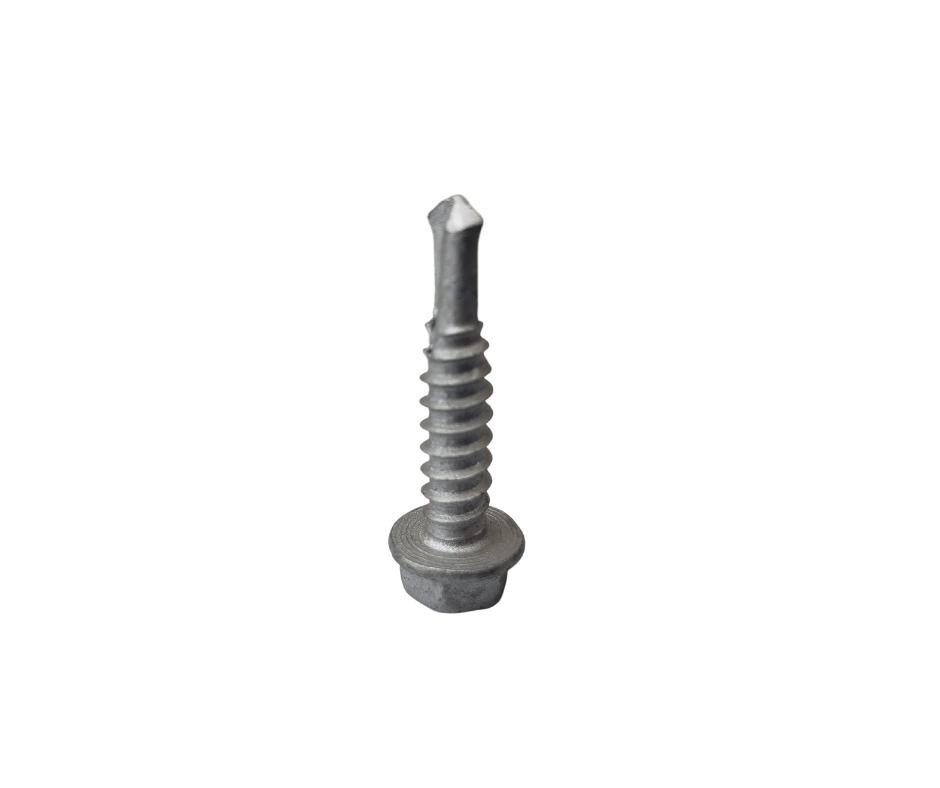 self-tapping screw on white background