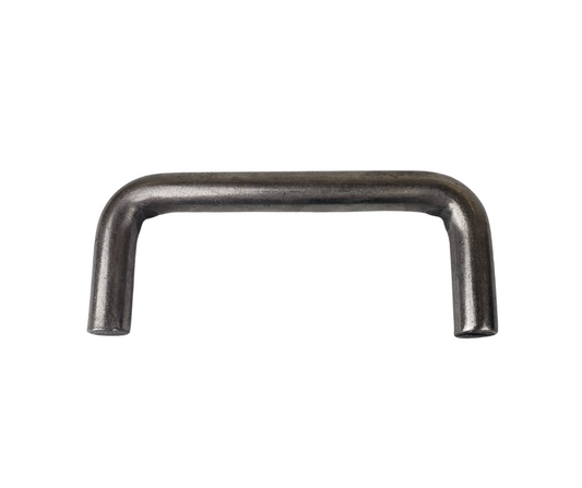 rustic metal drawer handle isolated