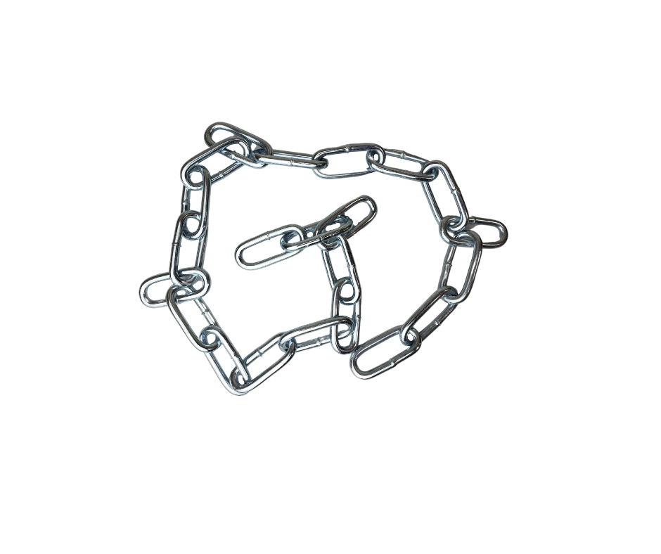 metal chain on white background