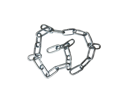 metal chain on white background