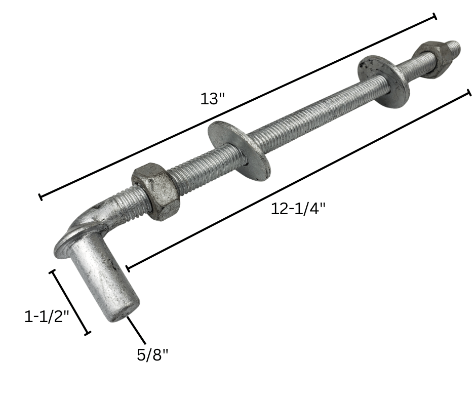 adjustable gate hinge bolt with measurements