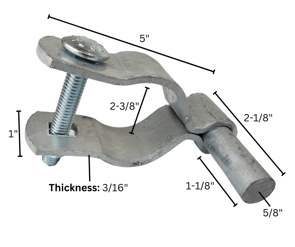 U-bolt dimensions diagram metal clamp fitting