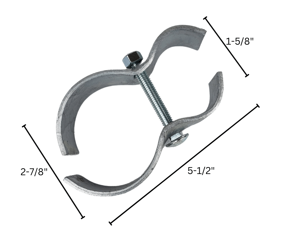 metal clamp with measurements