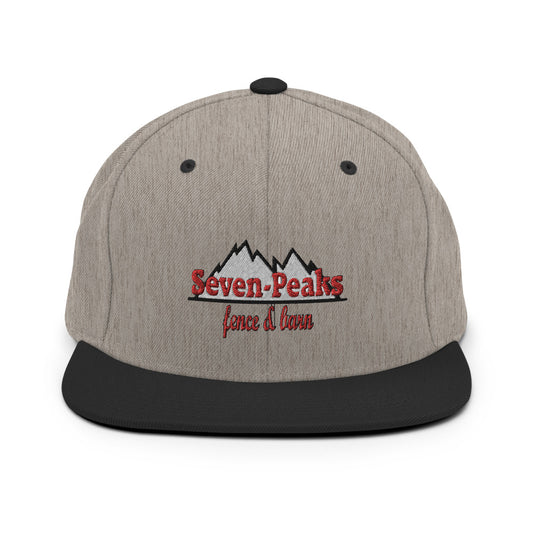 baseball cap with Seven Peaks Fence and Barn logo