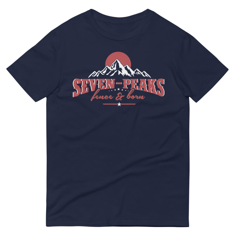 Seven Peaks t-shirt mountain graphic navy blue